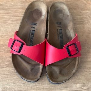 Women’s Red Birkenstock Madrid Size 9